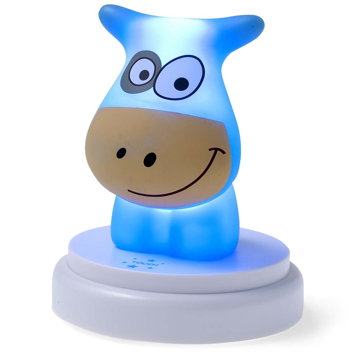 LED Night Light for Kids, Blue Cow Design, Auto-Off