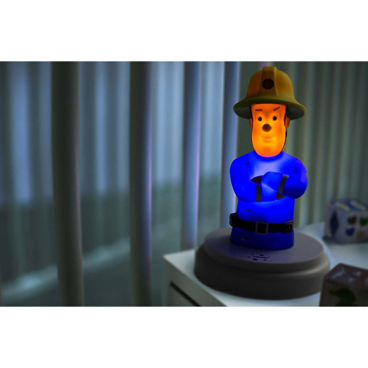 LED Night Light for Kids, Fireman Sam Design, Auto-Off