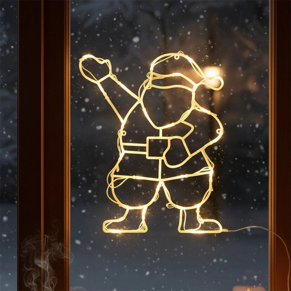 LED Santa Claus Window Light, 24 LEDs, 34x42 cm