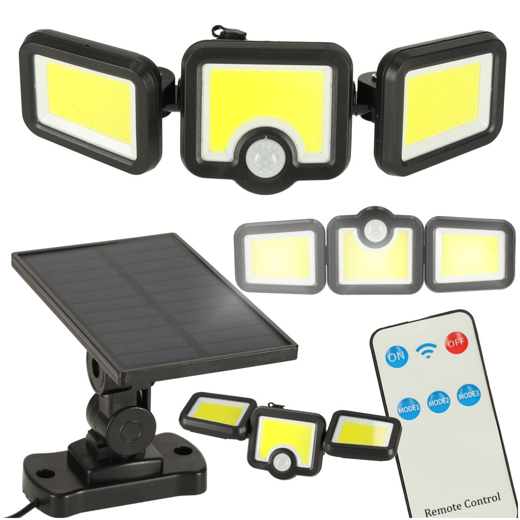 LED Solar Lamp with Dusk-to-Dawn Motion Sensor
