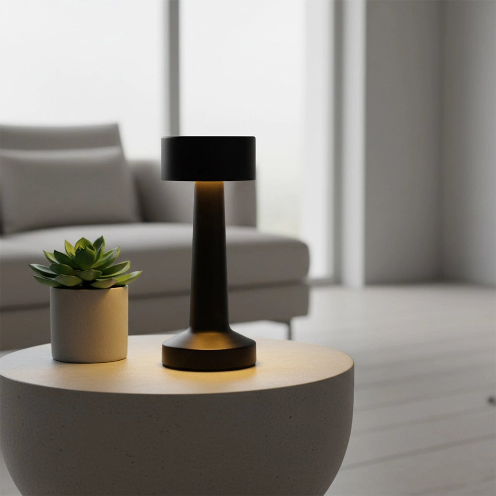 LED Table Lamp, Black, 3 Modes, Battery Powered