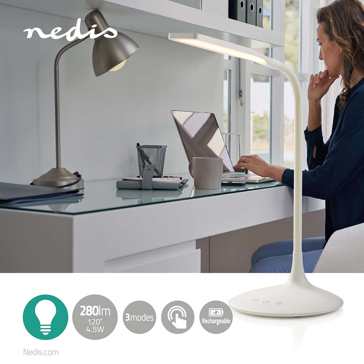 LED Table Lamp | Dimmable | 250 lm | Rechargeable | Point to function | White