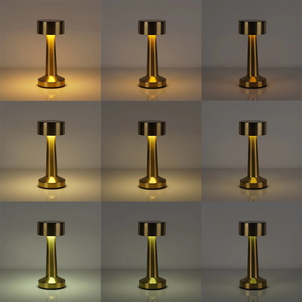 LED Table Lamp, Gold, 21 cm, 3 Lighting Modes