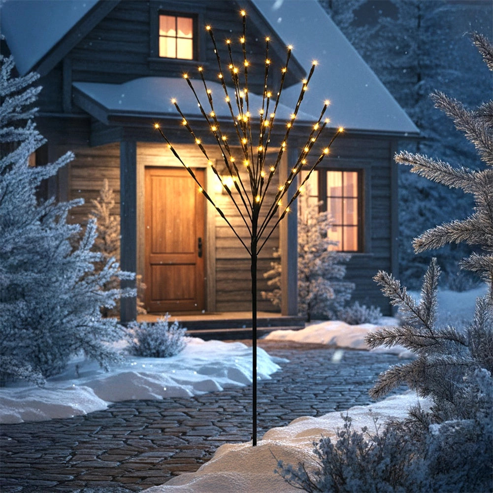 LED Twig Tree with Timer, 80 Warm Lights, 110 cm