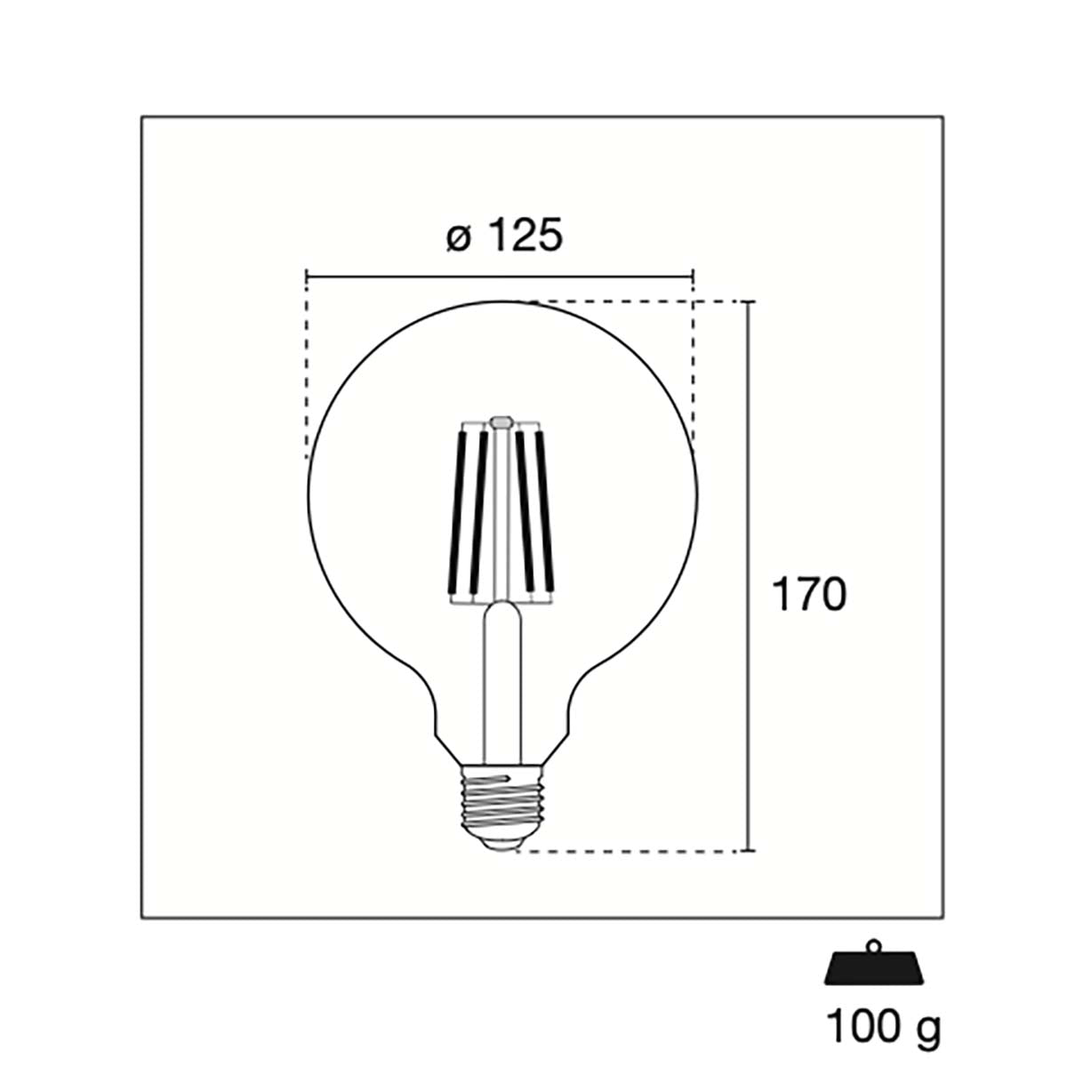LED Vintage light bulb E27 11W 1521 lm 2700 K