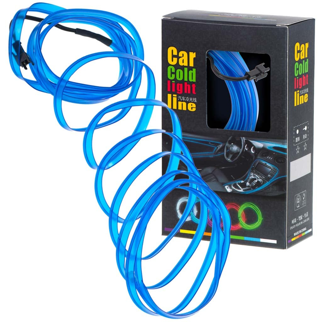 LED ambient lighting for car / car USB / 12V tape 3m blue