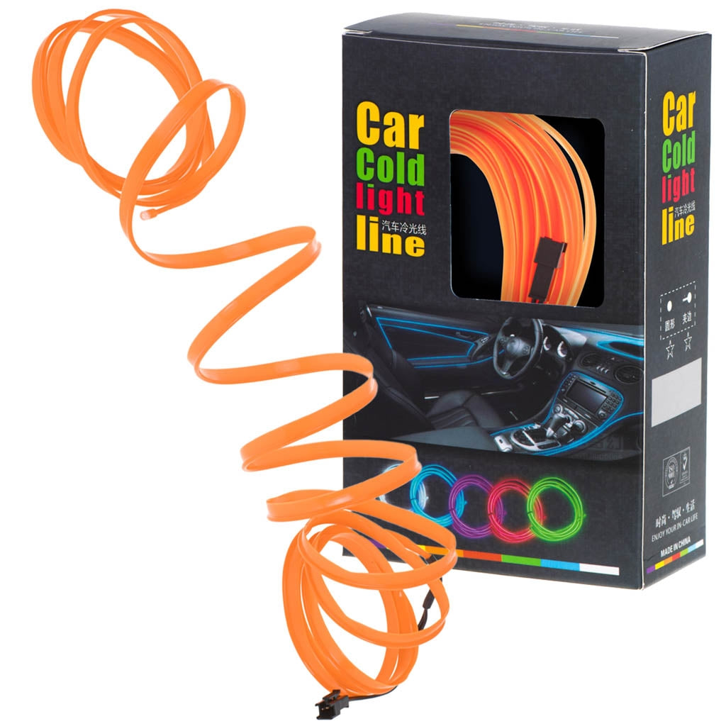 LED ambient lighting for car / car USB / 12V tape 5m orange