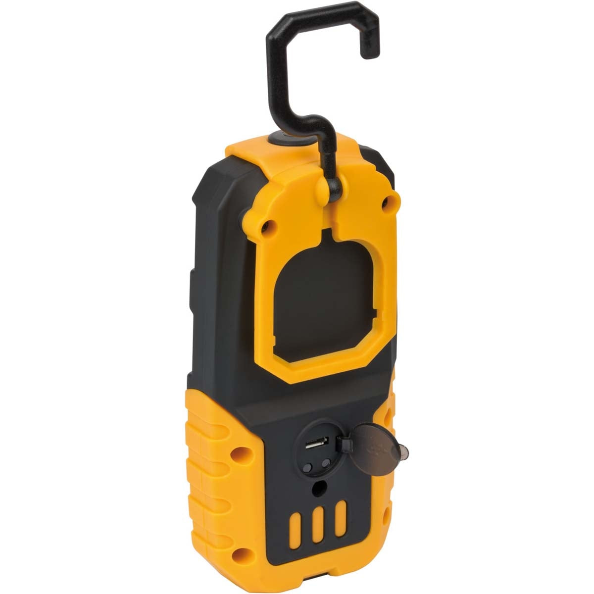LED battery hand lamp HL DA 40 MH / robust battery work lamp with switch and integrated magnet 100 lm black