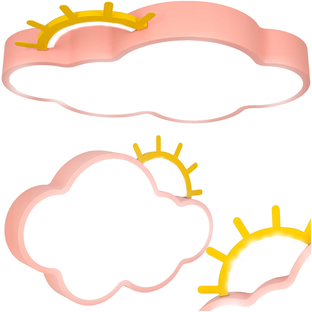 LED ceiling plafond cloud wall lamp pink