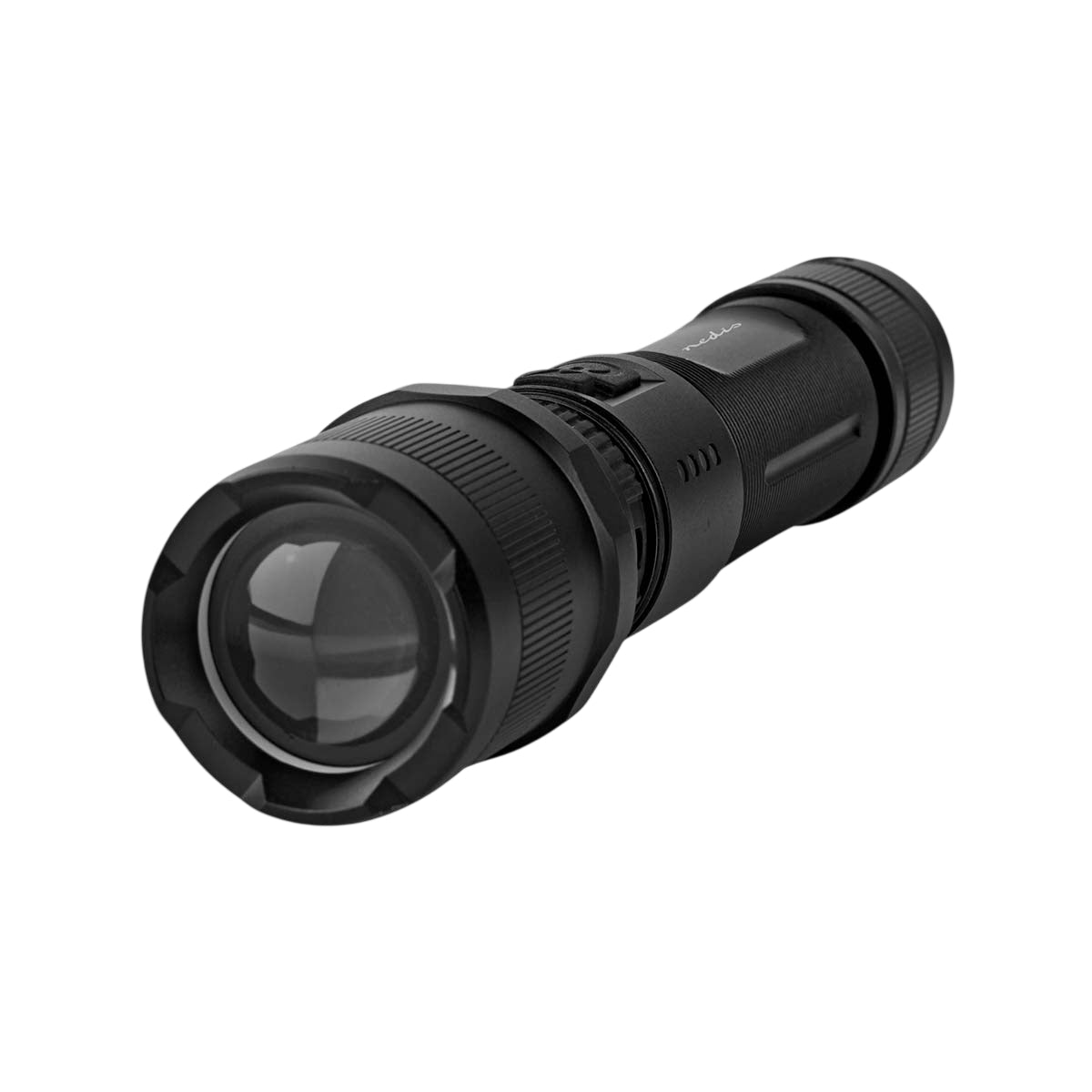 LED flashlight | Battery powered | 3.7 V DC | 10 W| Built-in lithium ion | batteries included | Rechargeable | Indicated luminous flux: 1000 lm | Lighting range: 110 m | Beam angle: 9.5 °