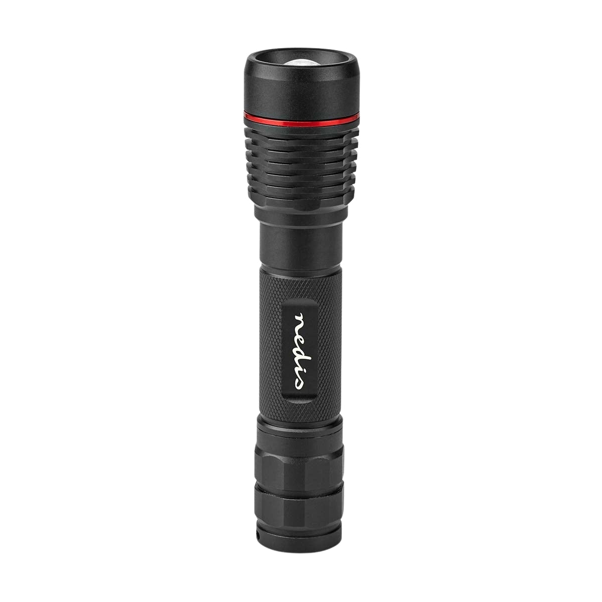 LED flashlight | Battery powered | 3.7 V DC | 10 W| Built-in lithium ion | batteries included | Rechargeable | Indicated luminous flux: 1000 lm | Lighting range: 200 m | Beam angle: 10 °