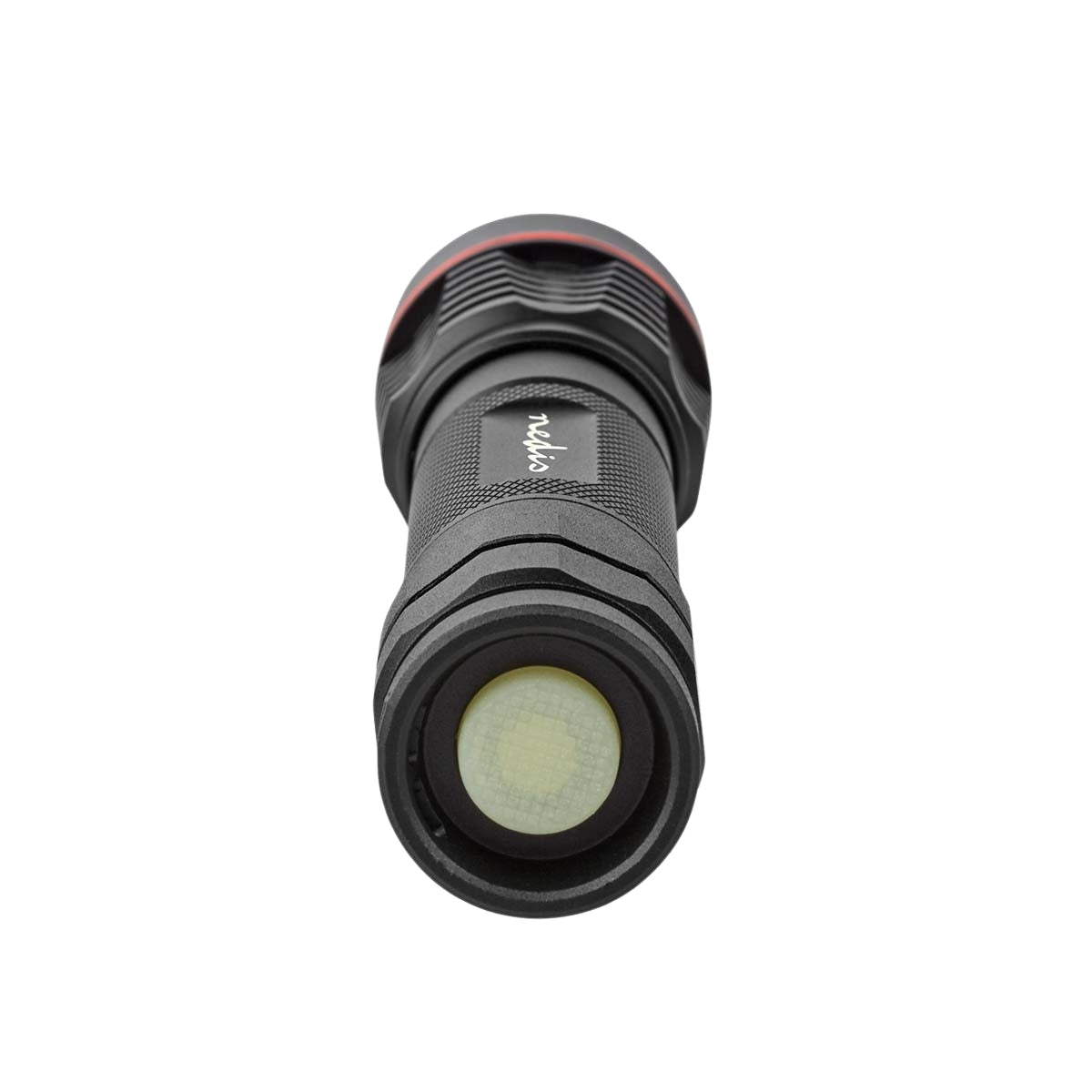 LED flashlight | Battery powered | 3.7 V DC | 10 W| Built-in lithium ion | batteries included | Rechargeable | Indicated luminous flux: 1000 lm | Lighting range: 200 m | Beam angle: 10 °