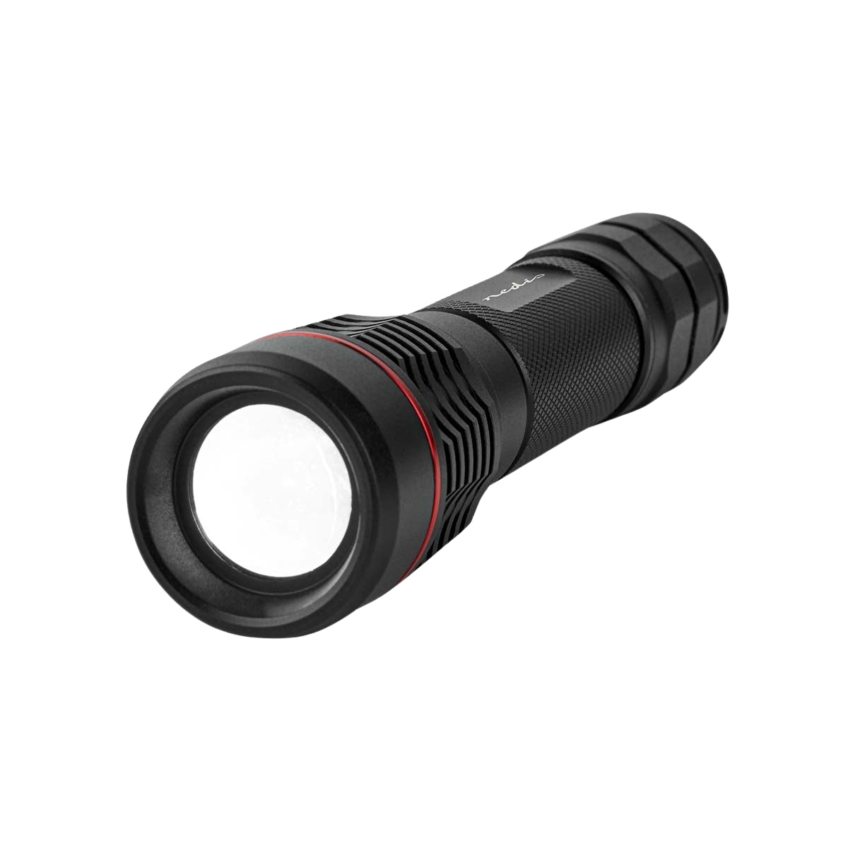 LED flashlight | Battery powered | 3.7 V DC | 10 W| Built-in lithium ion | batteries included | Rechargeable | Indicated luminous flux: 1000 lm | Lighting range: 200 m | Beam angle: 10 °