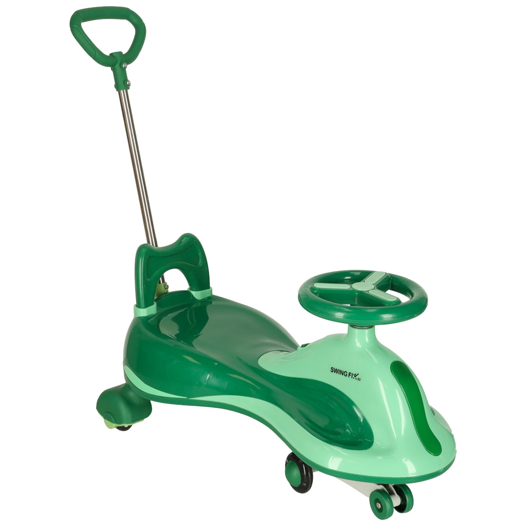 LED gravity scooter ride with handle green