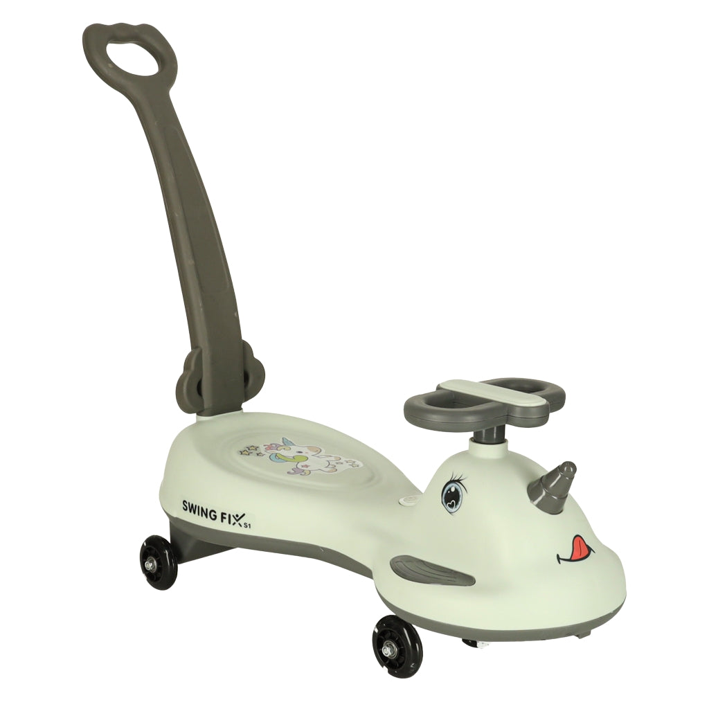 LED gravity scooter ride with handle grey