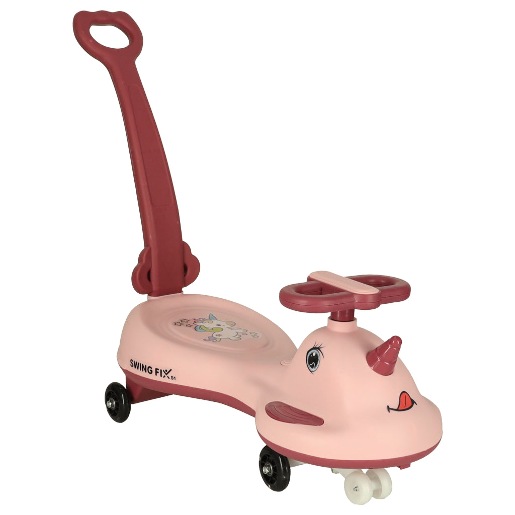 LED gravity scooter ride with handle pink