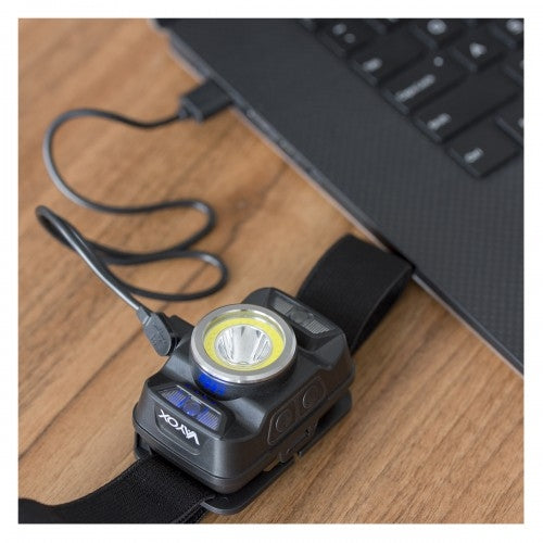 LED headlamp rechargeable headlamp with motion sensor for head XTE 5W+COB 10W VA0025 VAYOX