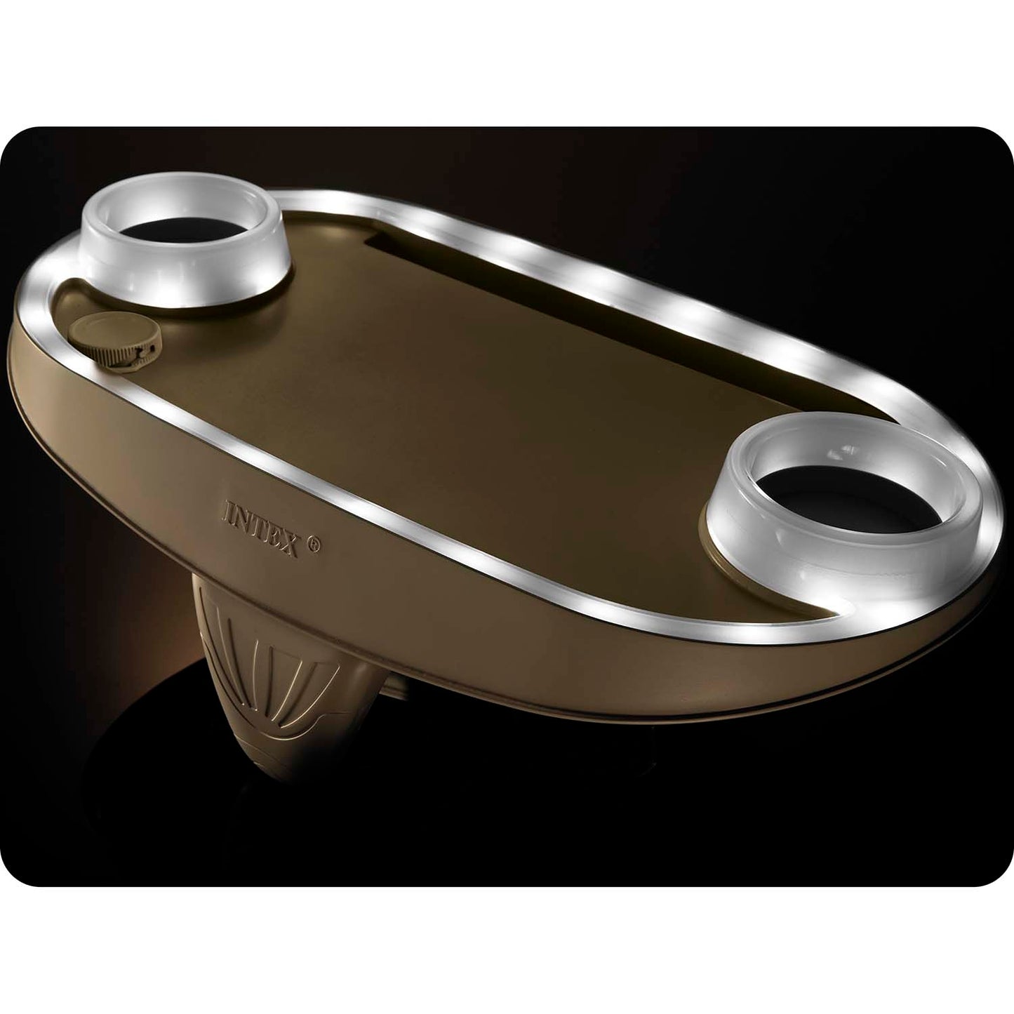 LED-illuminated drink holder with space for a tablet, phone SPA INTEX 28520