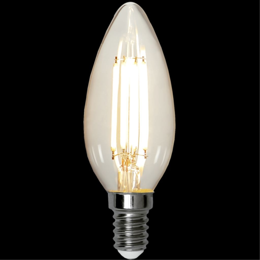 LED lamp E14 C35 clear 5.9W 3000K 806 lumen