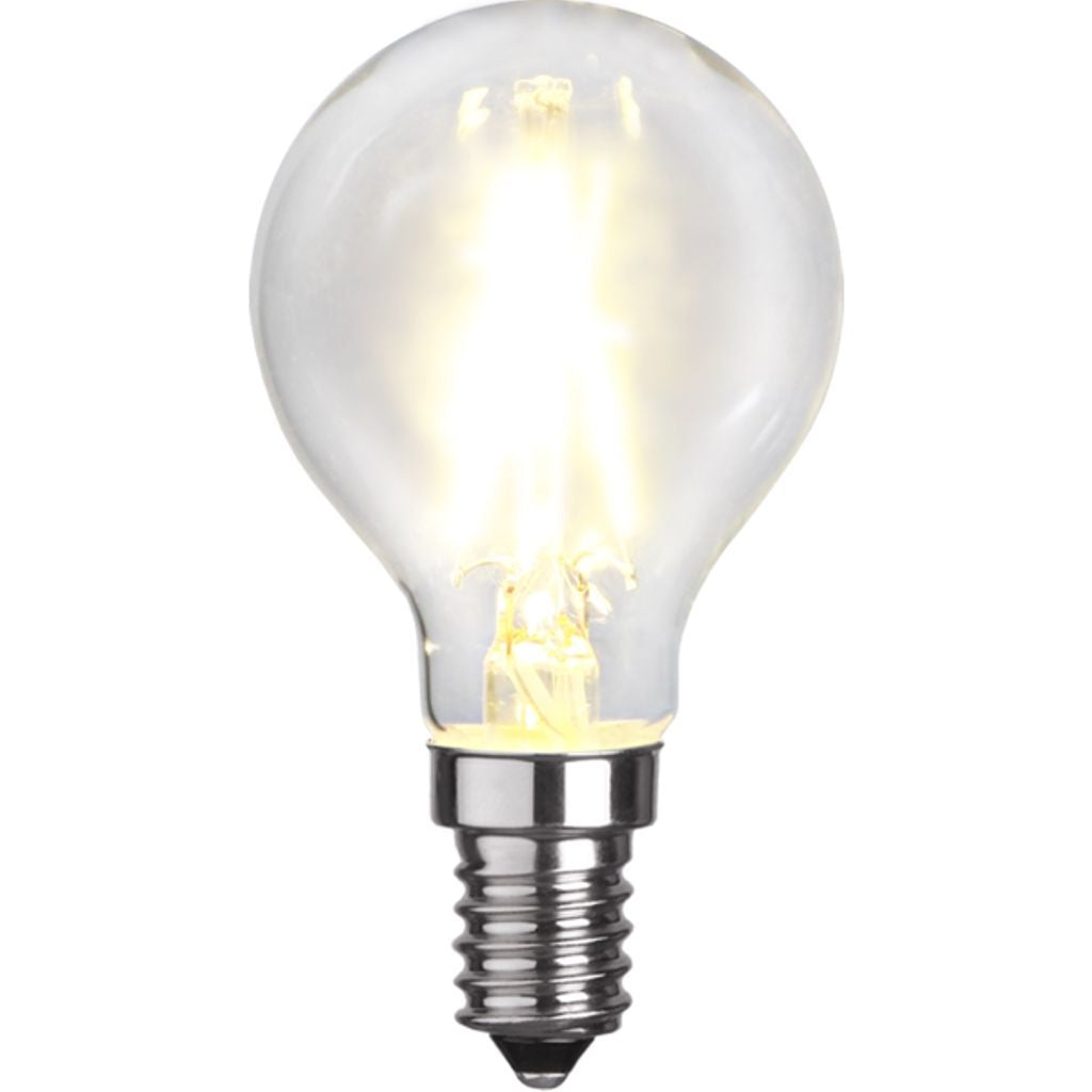 LED lamp E14 P45 clear 2W 2700K 250 lumen