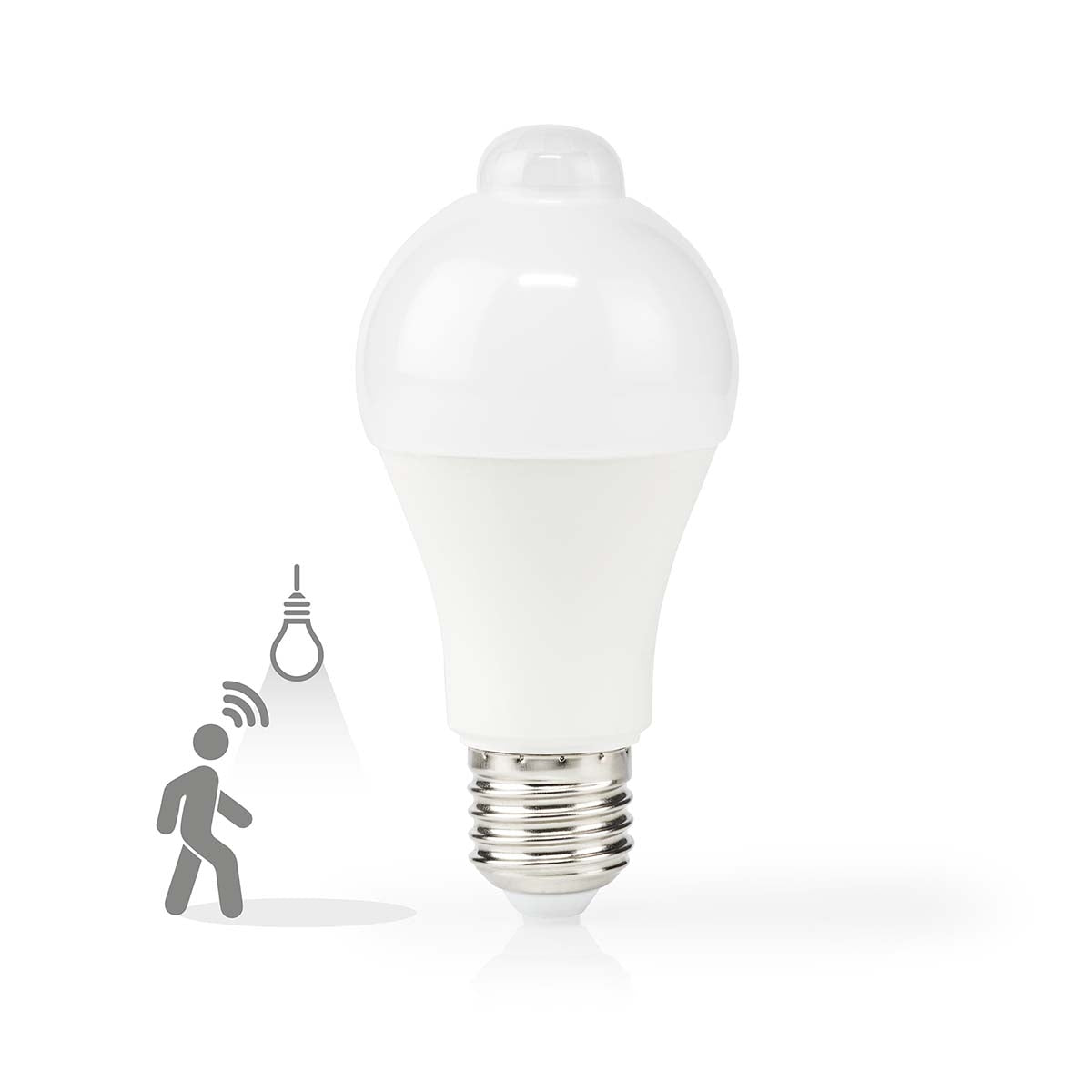 LED lamp E27 | A60 | 4.9 W| 470 lm | 3000 K | White | Retro Style | Matte | Motion detector | 1 pc.