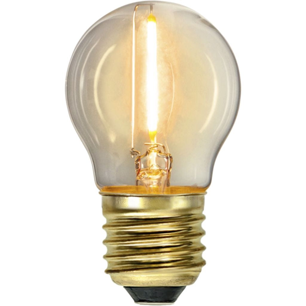 LED lamp E27 G45 soft glow 0.8W 2100K 70 lumens
