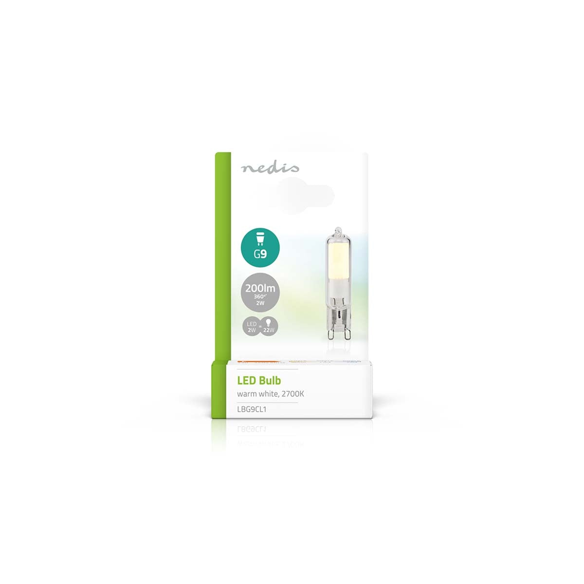 LED lamp G9 | 2 W| 200 lm | 2700 K| Warm White | Number of lamps in package: 1 pc.