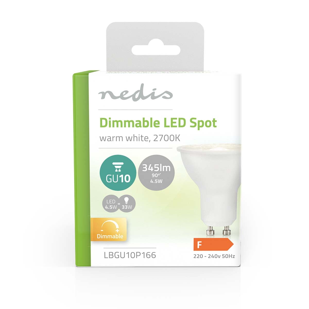 LED lamp GU10 | Spot | 4.5 W| 345 lm | 2700 K| Dimmable | Warm White | Retro Style | 1 pc.