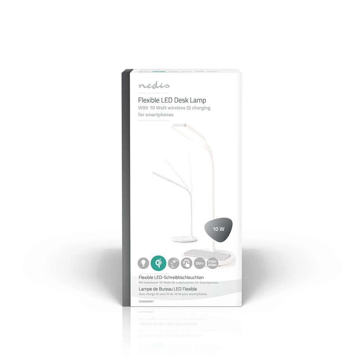 LED lamp with wireless charger | Dimmer - On device | LED / Qi | 10 W| With dimming | Cold White / Natural White / Warm White | 2700 - 6500 K