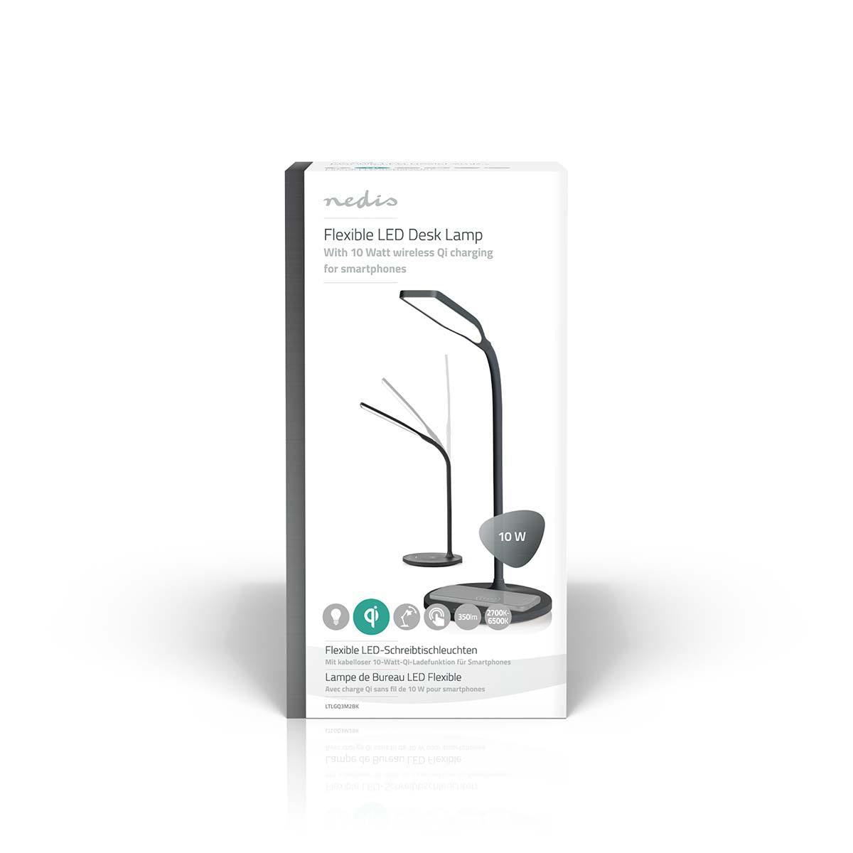 LED lamp with wireless charger | Dimmer - On device | LED / Qi | 10 W| With dimming | Cold White / Natural White / Warm White | 2700 - 6500 K