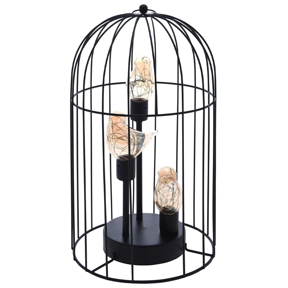 LED lantern metal black 37 cm