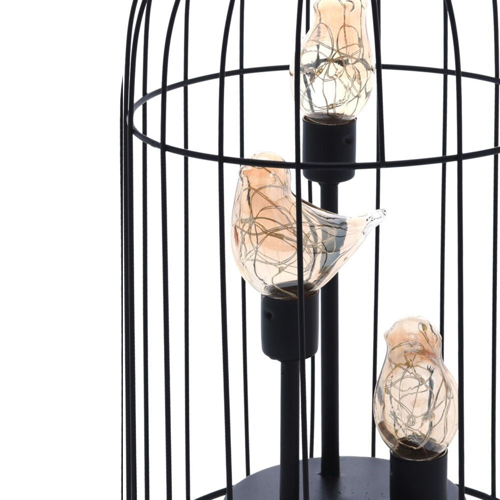 LED lantern metal black 37 cm