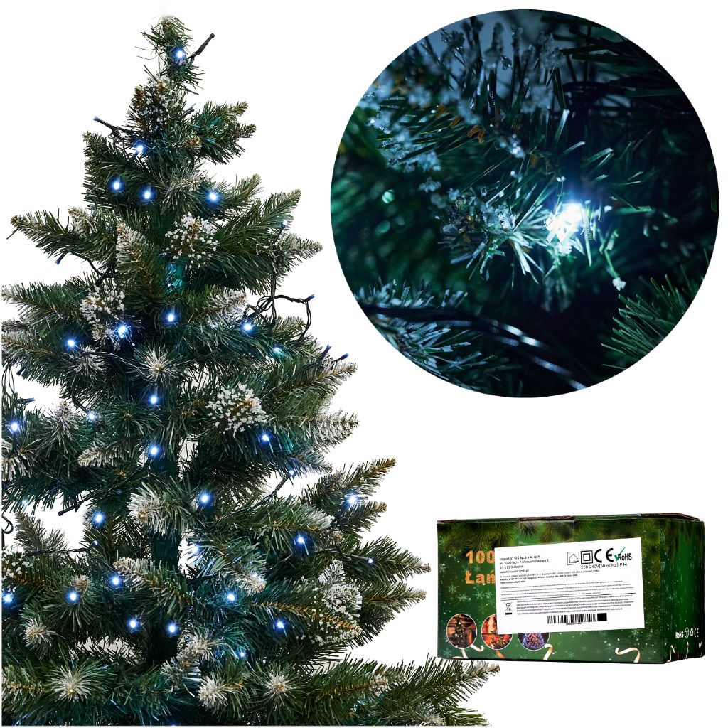LED lights light chain 10m 100LED cold white