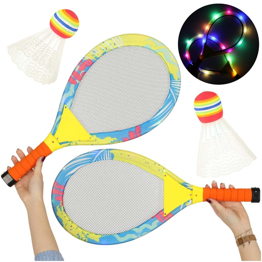 LED light-up tennis rackets + darts