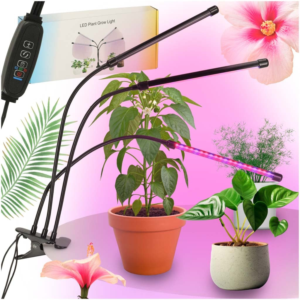 LED plant growth lamp panel 3 bulbs