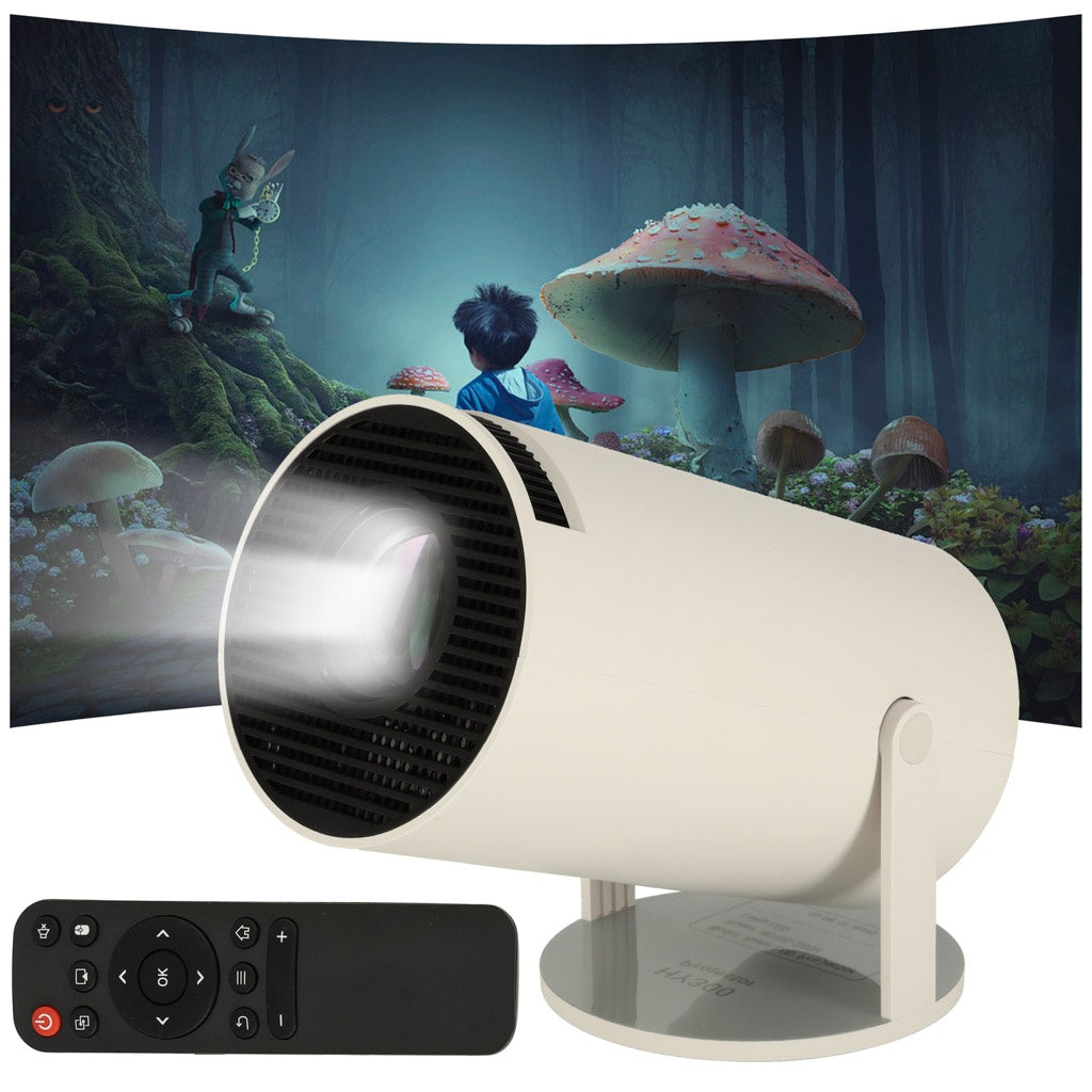 LED portable projector 1280x720 40-130" projector Android 11.0 USB HDMI WiFi white