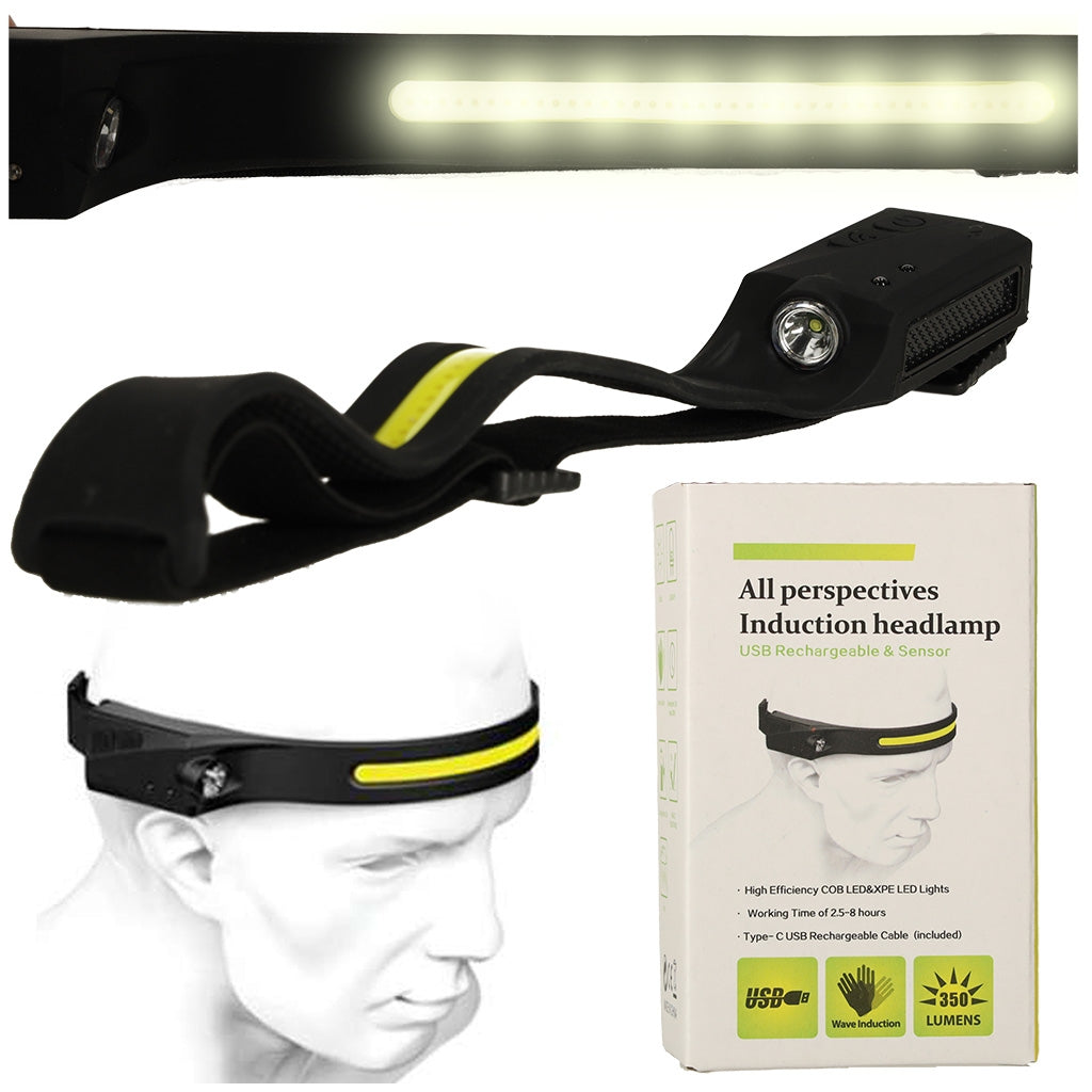 LED rechargeable headlamp torch