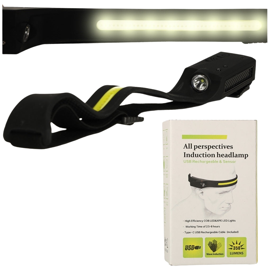 LED rechargeable headlamp torch