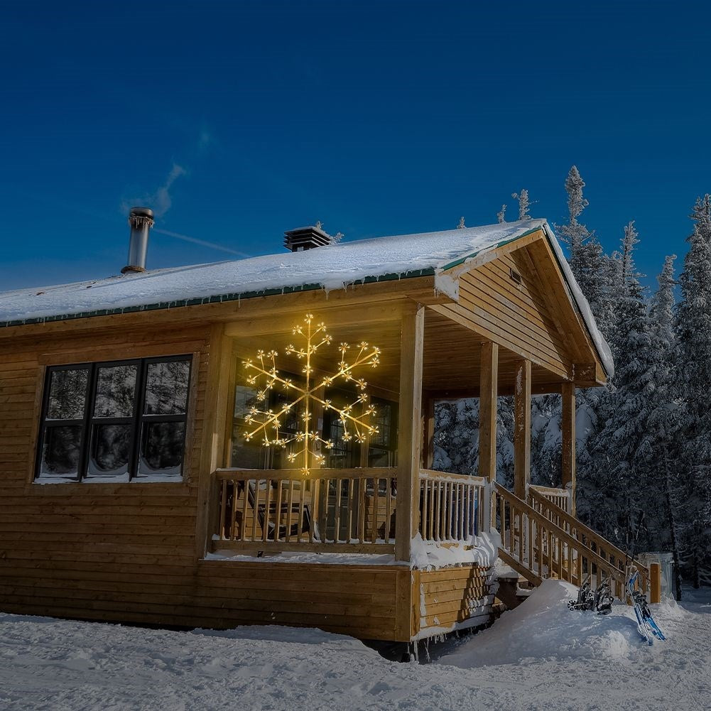 LED snowflake: Magical Christmas decoration for facades.