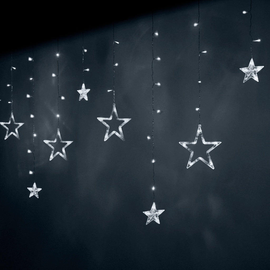 LED star curtain lights 2.5m 138LED cold white