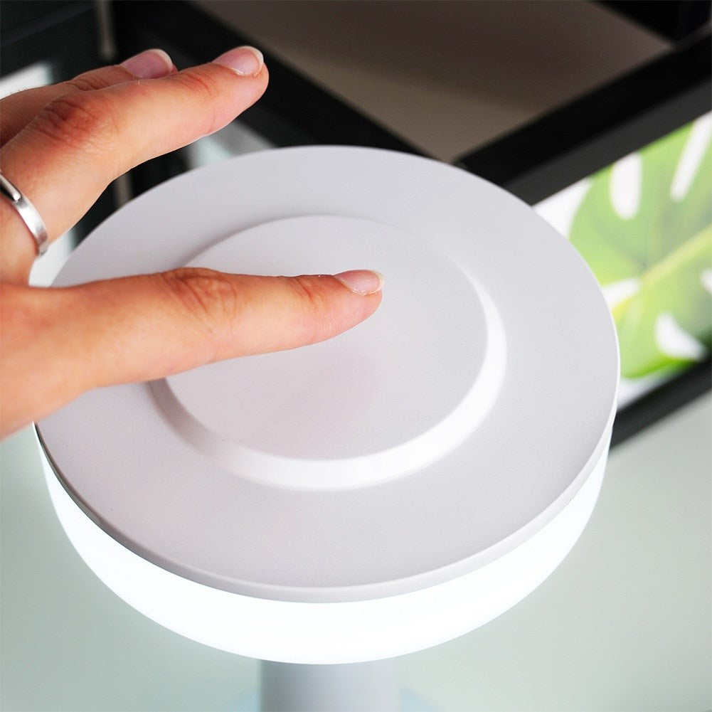 LED table lamp white wireless 3 lighting modes 21 cm