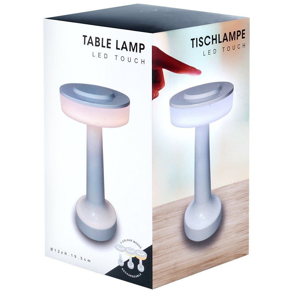 LED table lamp white wireless 3 lighting modes 21 cm