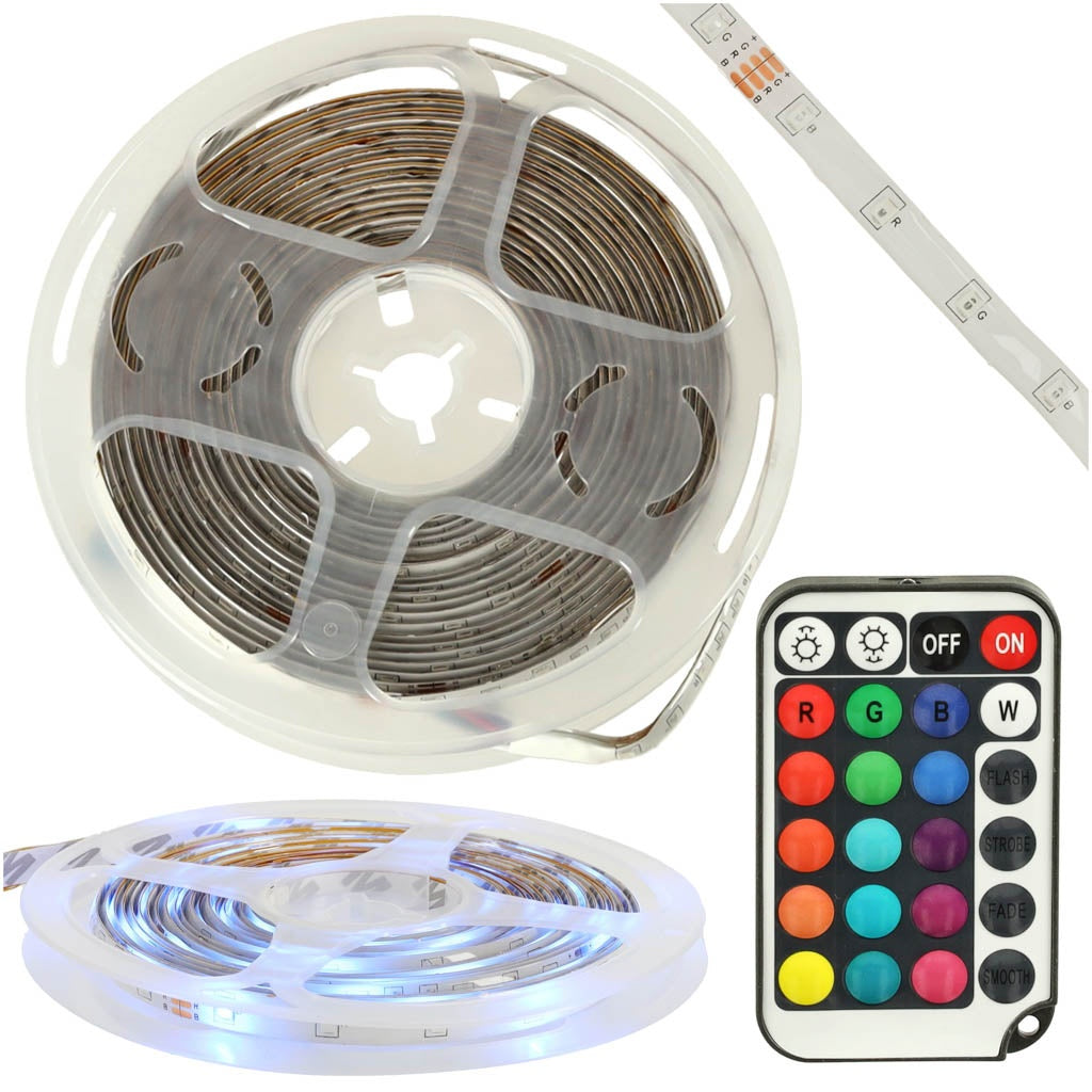 LED tape SMD 3528 5m waterproof multicolour remote control