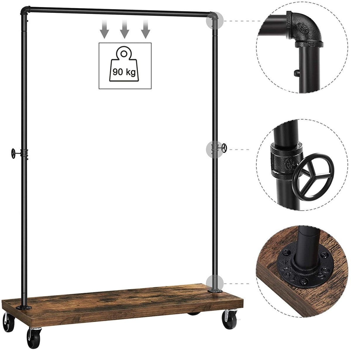 LOFT drainage clothes hanger on wheels