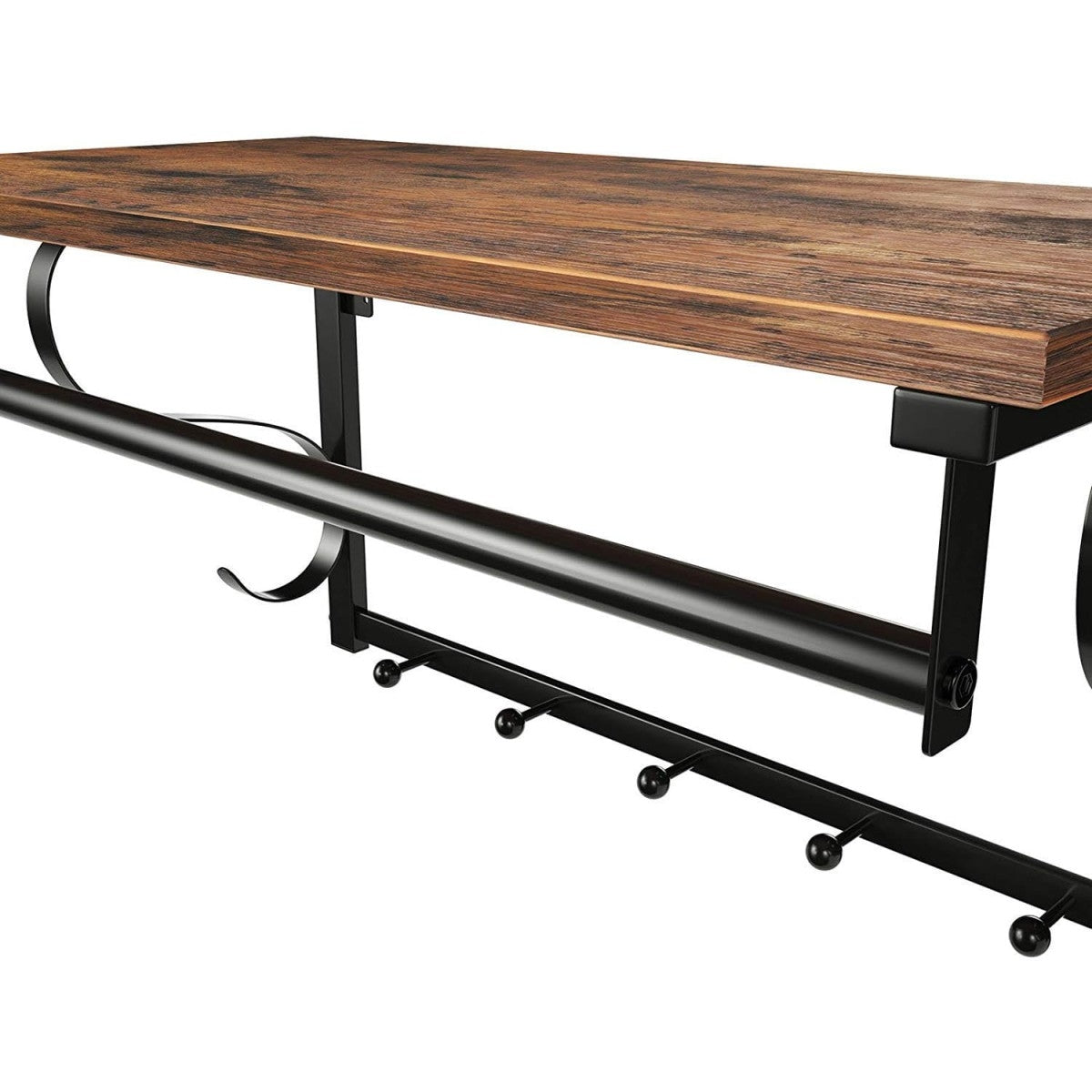 LOFT wooden shelf with clothes hangers