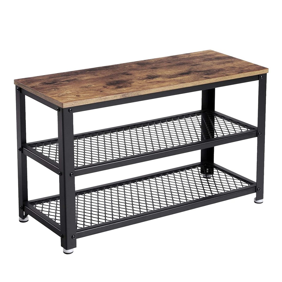 LOFT wooden shoe cabinet with shelf and seat