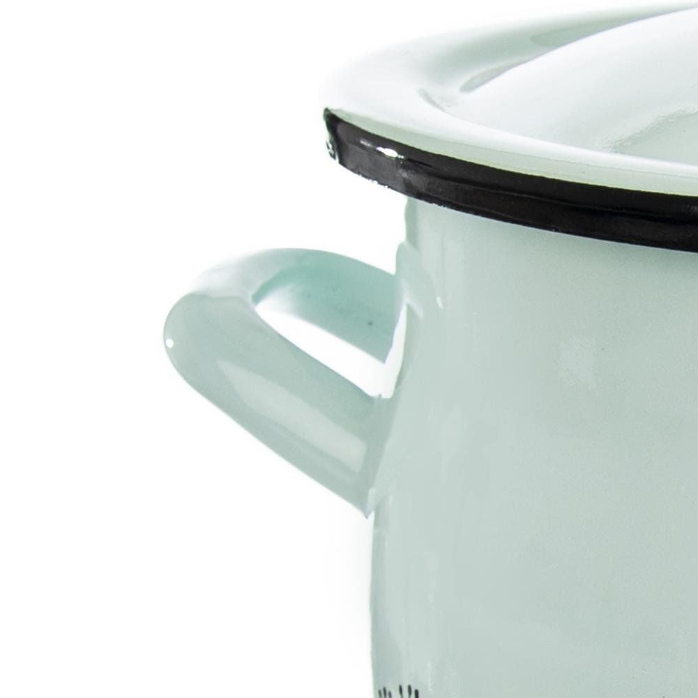 LOUKA blue enameled pot with lid, 20 cm, 4.8 l