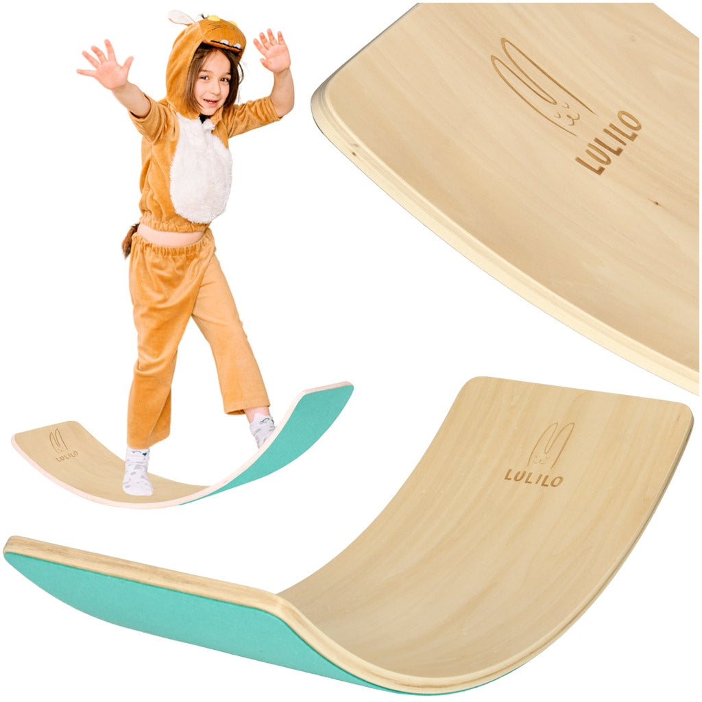 LULILO Ajlo balance board with turquoise felt