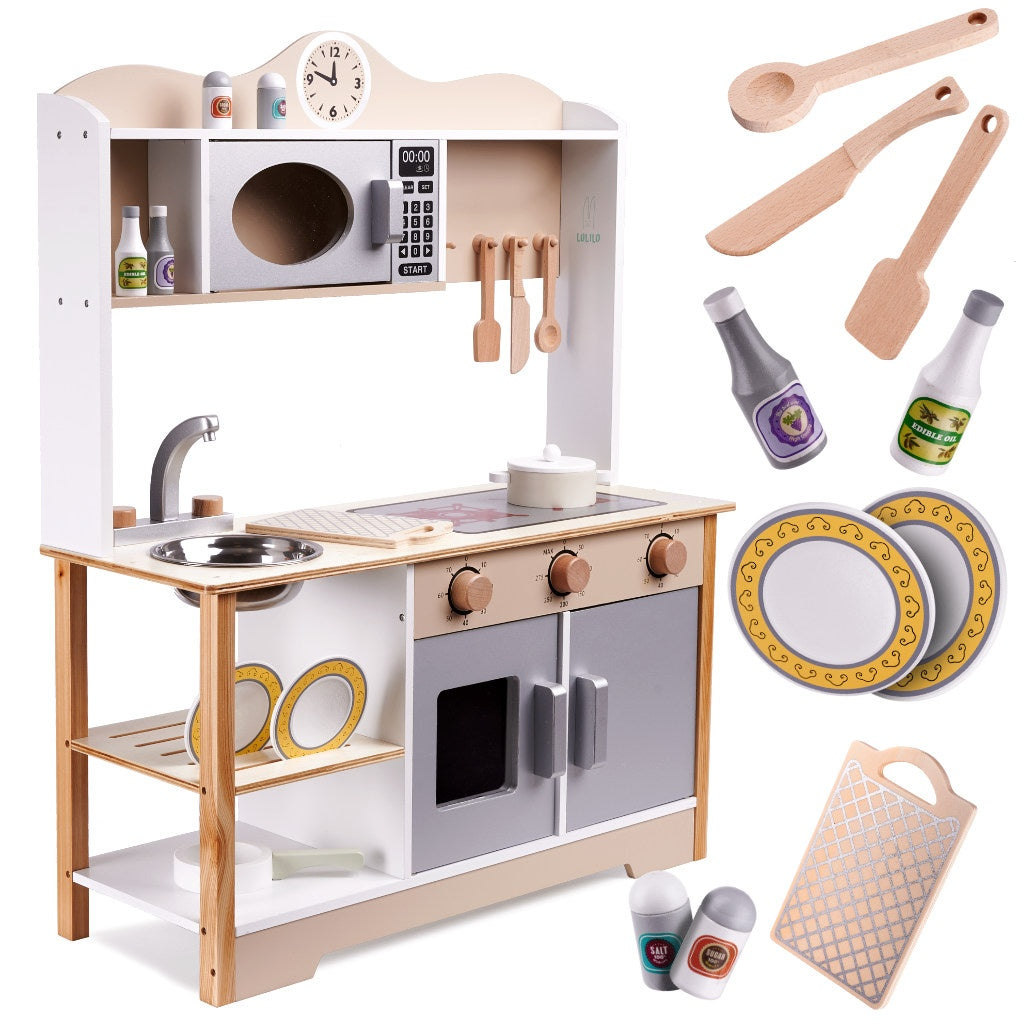 LULILO Children's wooden kitchen MDF KUKETO + accessories