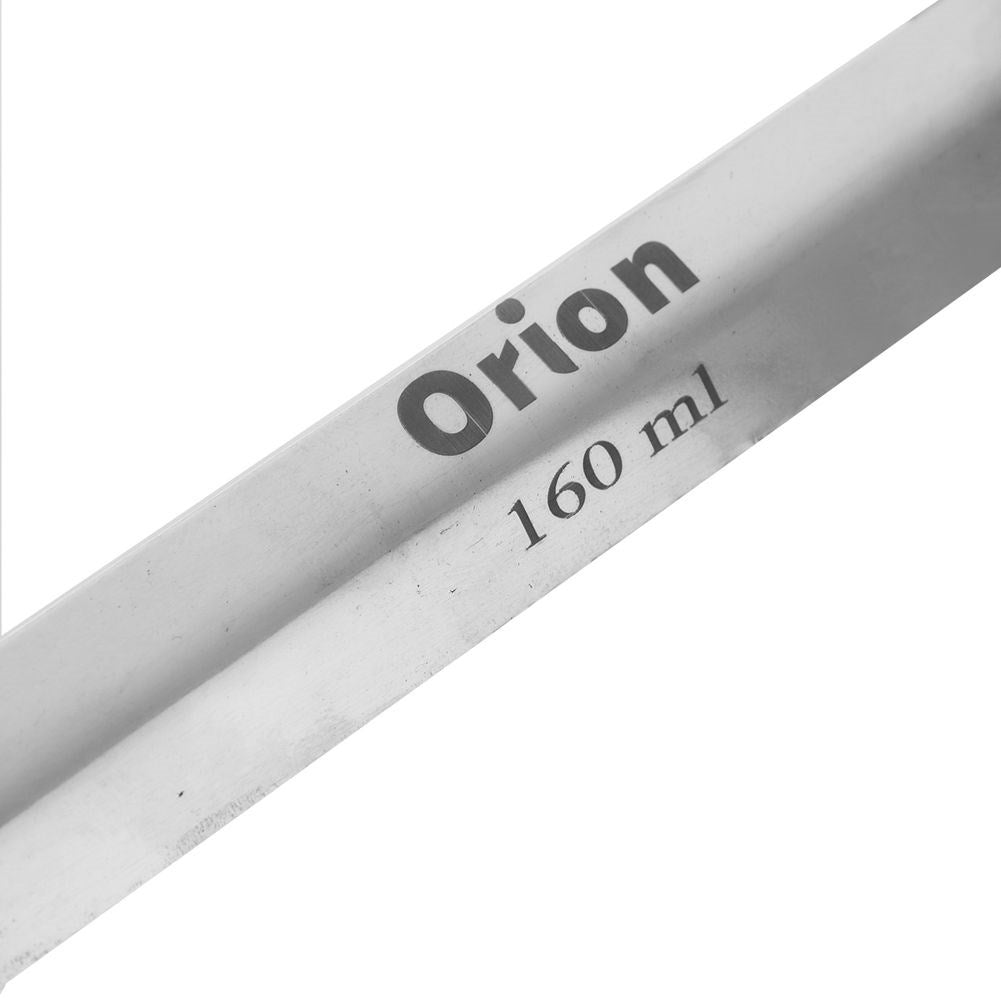 Ladle spoon in stainless steel with suspension for soups and sauces